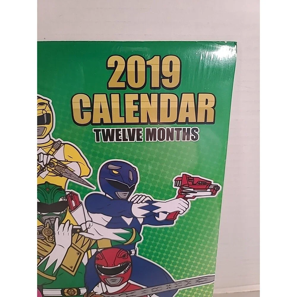NOS Sealed 2019 Mighty Morphin POWER RANGERS 12 Month Wall Calendar 10